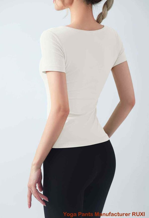 Weiße Flare Yogahose für Frauen mit hoher Taille Ruxi