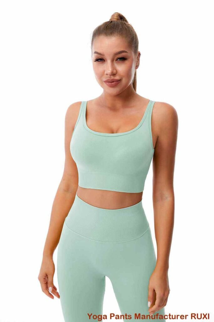 Weiße Yoga Leggings nahtlos mit hoher Taille und Stretch