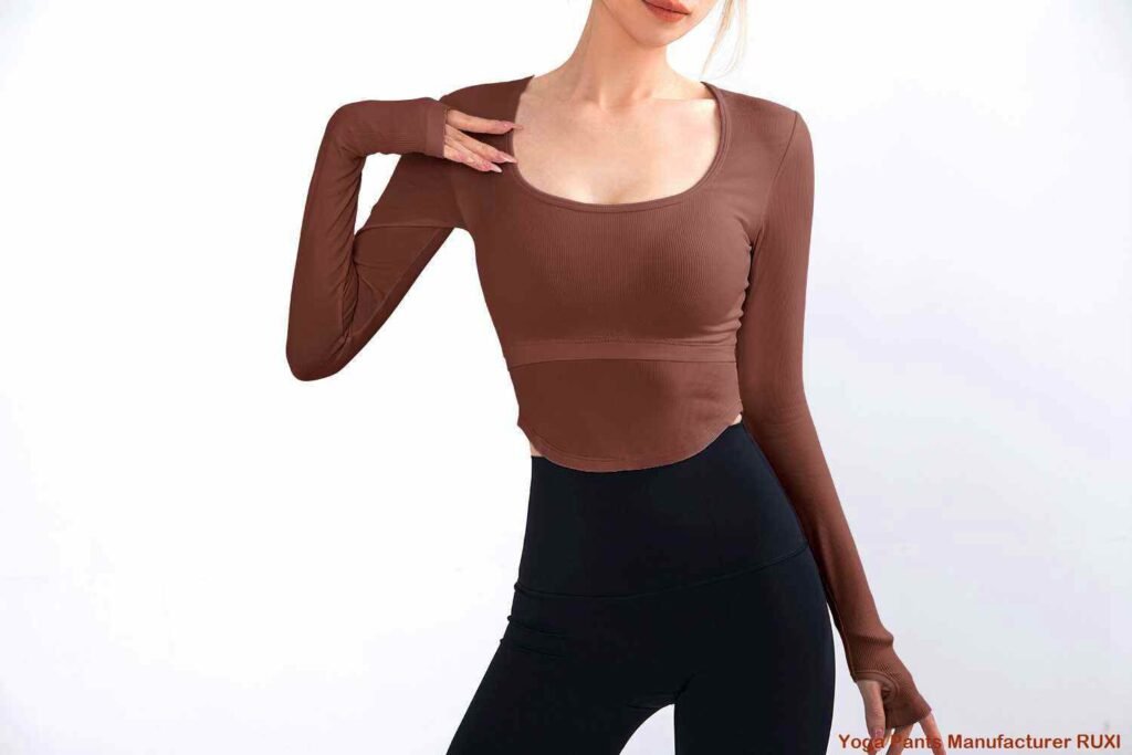 Kurze Yogahose mit weitem Bein für Damen Ruxi ch209
