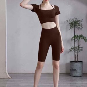 Damen Workout Leggings mit Taschen Activewear Hose Ruxi