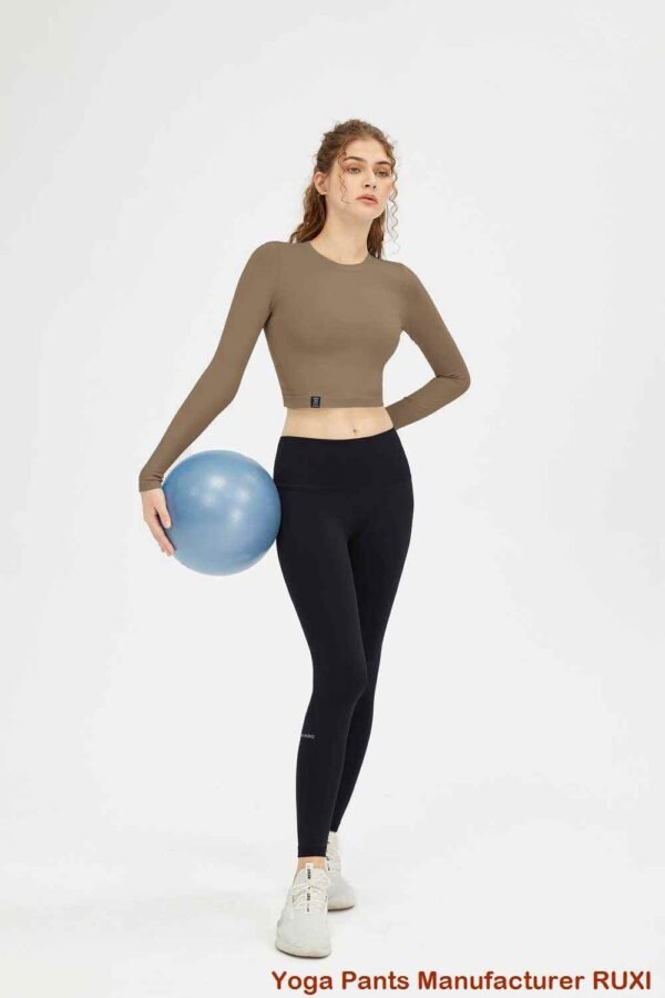 Rosa Yogahose zum Umschlagen für Damen Ruxi ch924